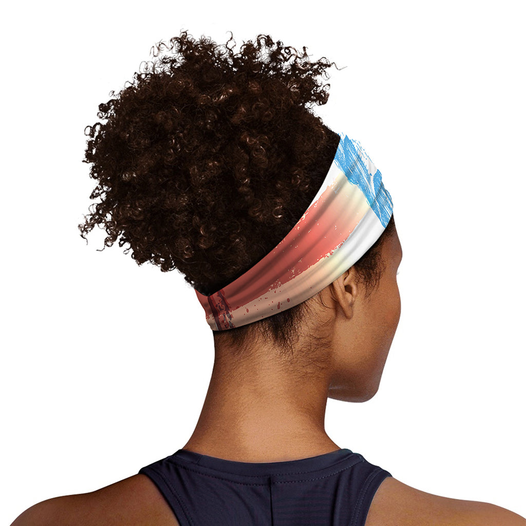 Statue of Liberty USA Flag Print Sports Headband