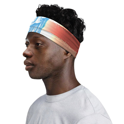 Statue of Liberty USA Flag Print Sports Headband