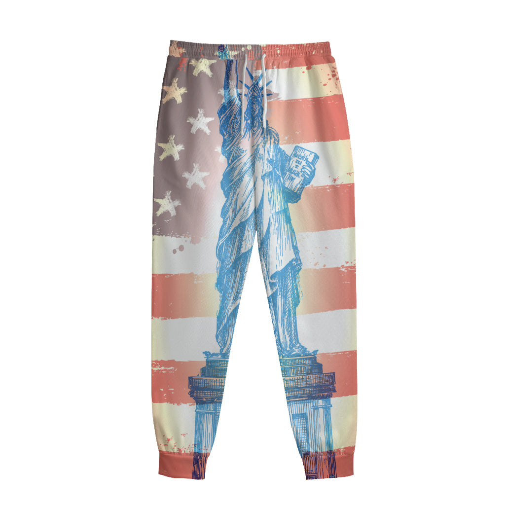 Statue of Liberty USA Flag Print Sweatpants