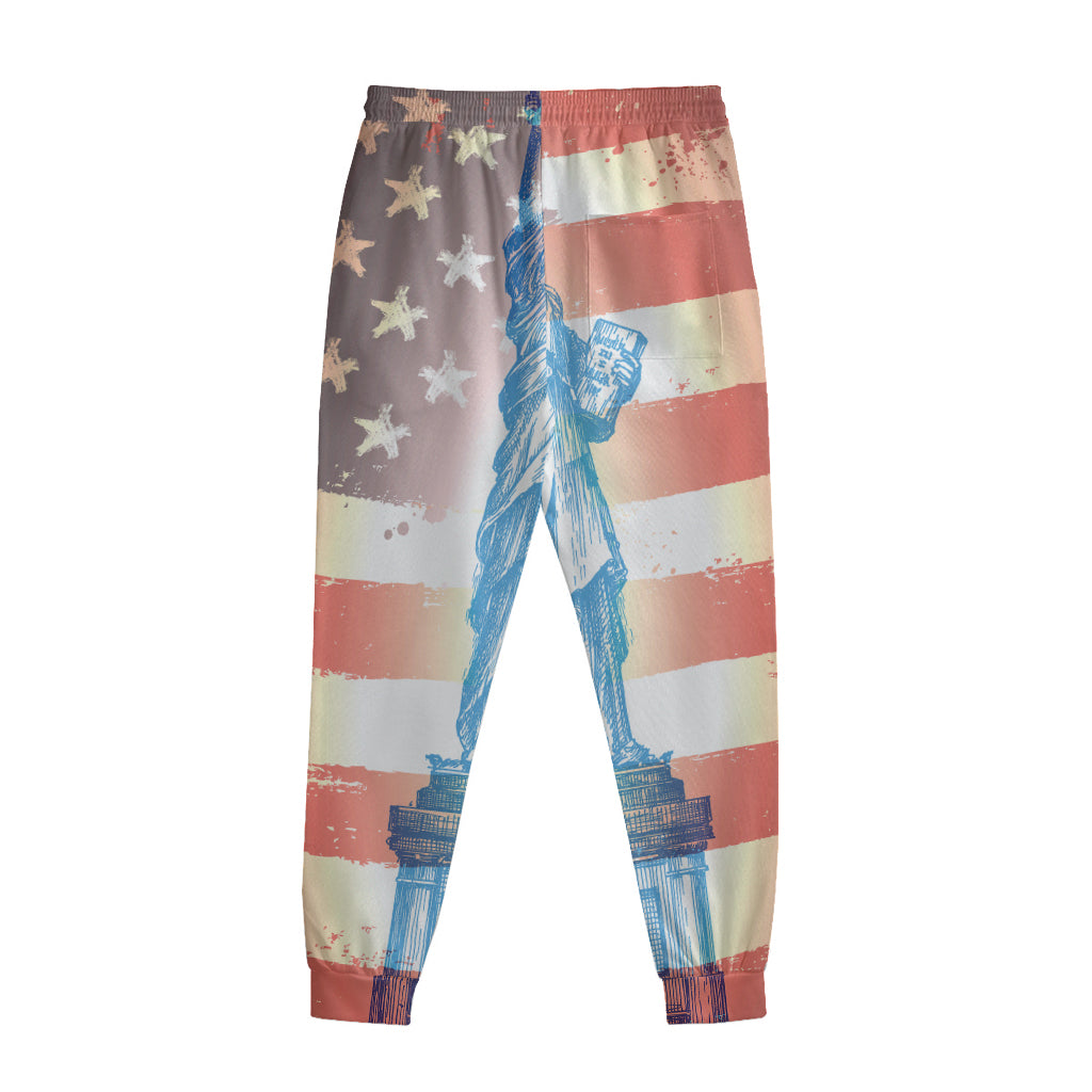 Statue of Liberty USA Flag Print Sweatpants
