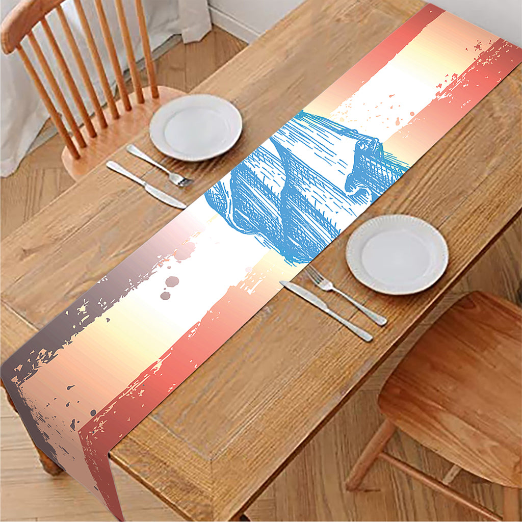 Statue of Liberty USA Flag Print Table Runner