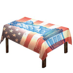 Statue of Liberty USA Flag Print Tablecloth