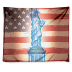 Statue of Liberty USA Flag Print Tapestry