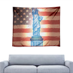 Statue of Liberty USA Flag Print Tapestry
