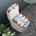 Statue of Liberty USA Flag Print Toilet Lid And Tank Cover Set