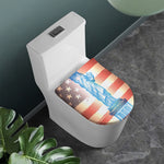 Statue of Liberty USA Flag Print Toilet Lid Cover