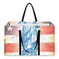 Statue of Liberty USA Flag Print Utility Tote Bag