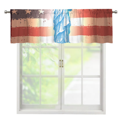 Statue of Liberty USA Flag Print Window Valance