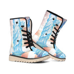 Statue of Liberty USA Flag Print Winter Boots