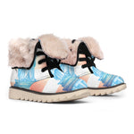 Statue of Liberty USA Flag Print Winter Boots