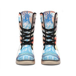 Statue of Liberty USA Flag Print Winter Boots