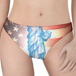 Statue of Liberty USA Flag Print Women's Thong
