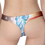 Statue of Liberty USA Flag Print Women's Thong