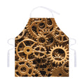 Steampunk Brass Cogs And Gears Print Adjustable Apron