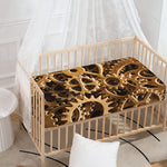 Steampunk Brass Cogs And Gears Print Baby Crib Sheet