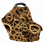 Steampunk Brass Cogs And Gears Print Baby Seat Cover