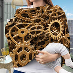 Steampunk Brass Cogs And Gears Print Baby Seat Cover