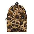 Steampunk Brass Cogs And Gears Print School Backpack