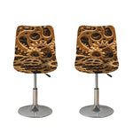 Steampunk Brass Cogs And Gears Print Bar Stool Covers