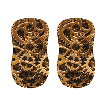 Steampunk Brass Cogs And Gears Print Bar Stool Covers