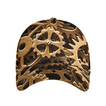 Steampunk Brass Cogs And Gears Print Baseball Cap