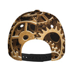Steampunk Brass Cogs And Gears Print Baseball Cap