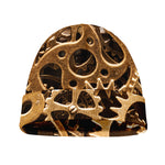 Steampunk Brass Cogs And Gears Print Beanie