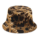 Steampunk Brass Cogs And Gears Print Bucket Hat