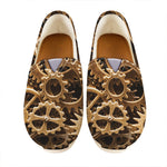 Steampunk Brass Cogs And Gears Print Casual Shoes