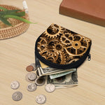 Steampunk Brass Cogs And Gears Print Coin Purse