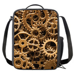 Steampunk Brass Cogs And Gears Print Crossbody Lunch Bag