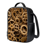 Steampunk Brass Cogs And Gears Print Crossbody Lunch Bag