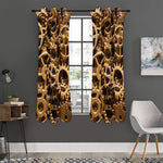 Steampunk Brass Cogs And Gears Print Curtain