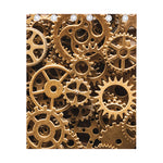 Steampunk Brass Cogs And Gears Print Curtain