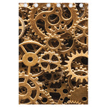Steampunk Brass Cogs And Gears Print Curtain