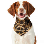 Steampunk Brass Cogs And Gears Print Dog Bandana