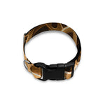 Steampunk Brass Cogs And Gears Print Dog Collar