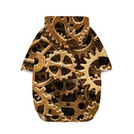 Steampunk Brass Cogs And Gears Print Dog Zip Up Hoodie
