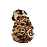 Steampunk Brass Cogs And Gears Print Dog Zip Up Jacket
