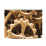 Steampunk Brass Cogs And Gears Print Drum Lamp Shade