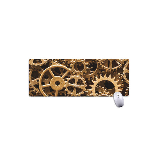Steampunk Brass Cogs And Gears Print Extended Mouse Pad