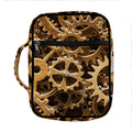 Steampunk Brass Cogs And Gears Print Front Pocket Bible Bag