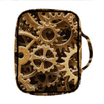 Steampunk Brass Cogs And Gears Print Front Pocket Bible Bag