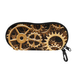 Steampunk Brass Cogs And Gears Print Glasses Case