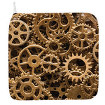 Steampunk Brass Cogs And Gears Print Hand Towel