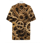 Steampunk Brass Cogs And Gears Print Hawaiian Shirt