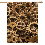 Steampunk Brass Cogs And Gears Print House Flag