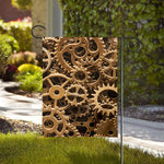 Steampunk Brass Cogs And Gears Print House Flag