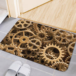 Steampunk Brass Cogs And Gears Print Indoor Door Mat