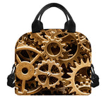Steampunk Brass Cogs And Gears Print Insulated Lunch Bag